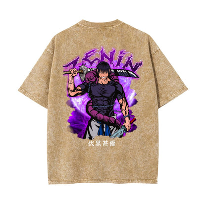 Unisex Heavyweight Washed T-shirt Printed in USA|250GSM Cotton DTG  Double-sided