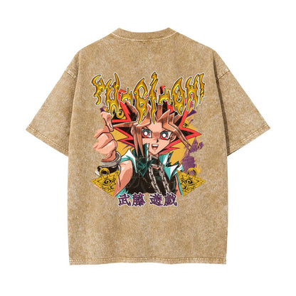 Unisex Heavyweight Washed T-shirt Printed in USA|250GSM Cotton DTG  Double-sided